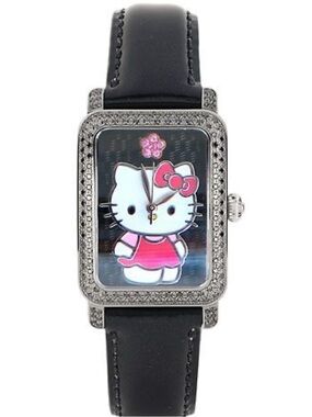 Kimora lee Simmons black diamond hello kitty watch the glam kitty collection